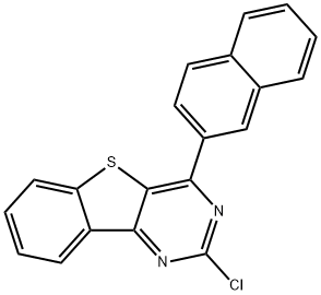 2-氯-4-(萘-2-基)苯并[4,5]噻吩[3,2-D]嘧啶 结构式