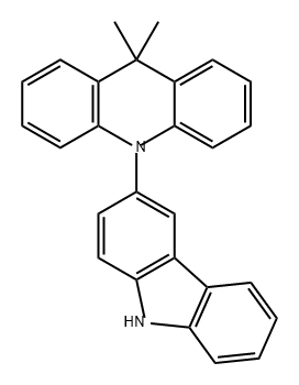 10-(9H-咔唑-3-基)-9,9-二甲基-9,10-二氢吖啶 结构式