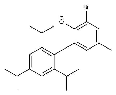 3-溴-2',4',6'-三异丙基-5-甲基-[1,1'-联苯]-2-醇 结构式