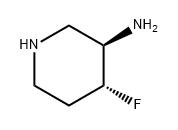 (3R,4R)-3-氨基-4-氟哌啶 结构式