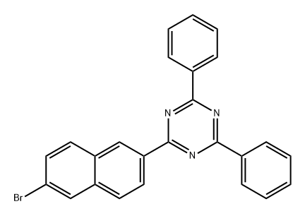 2-(6-溴-2-萘基)-4,6-二苯基-1,3,5-三嗪 结构式