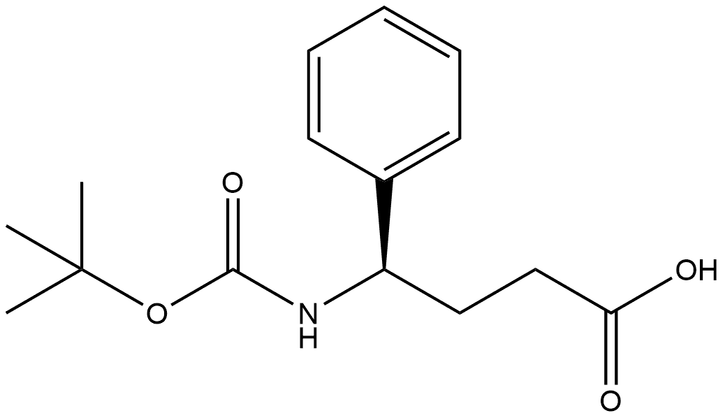 (R)-4-((叔丁氧羰基)氨基)-4-苯基丁酸 结构式