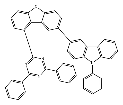 9H-Carbazole, 3-[9-(4,6-diphenyl-1,3,5-triazin-2-yl)-2-dibenzofuranyl]-9-phenyl- 结构式