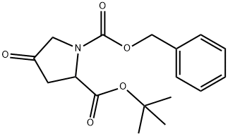 2-(1,1-Dimethylethyl) 1-(phenylmethyl) 4-oxo-1,2-pyrrolidinedicarboxylate 结构式