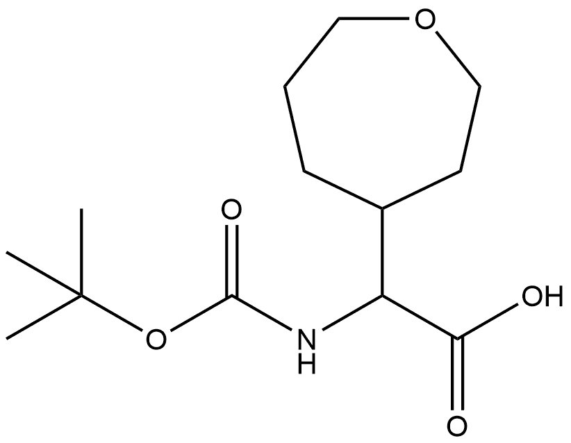 2-{[(tert-butoxy)carbonyl]amino}-2-(oxepan-4-yl)acetic acid 结构式