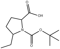 1,2-Pyrrolidinedicarboxylic acid, 5-ethyl-, 1-(1,1-dimethylethyl) ester 结构式