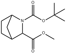 2-(1,1-Dimethylethyl) 3-methyl 2-azabicyclo[2.2.1]heptane-2,3-dicarboxylate 结构式