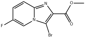 methyl 3-bromo-6-fluoroimidazo[1,2-a]pyridine-2-carboxylate 结构式