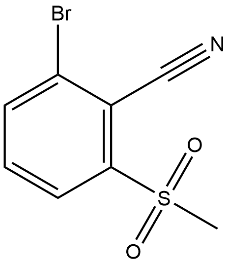 2-溴-6-(甲磺酰基)苄腈 结构式