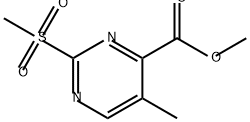 METHYL 5-METHYL-2-(METHYLSULFONYL)PYRIMIDINE-4-CARBOXYLATE 结构式