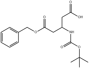 Pentanedioic acid, 3-[[(1,1-dimethylethoxy)carbonyl]amino]-, 1-(phenylmethyl) ester 结构式
