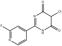 5-Chloro-2-(2-fluoropyridin-4-yl)pyrimidine-4,6(1H,5H)-dione 结构式