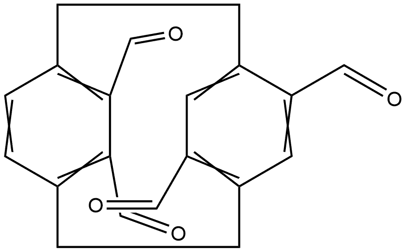 Tricyclo[8.2.2.24,7]hexadeca-4,6,10,12,13,15-hexaene-5,6,11,13-tetracarboxaldehyde 结构式