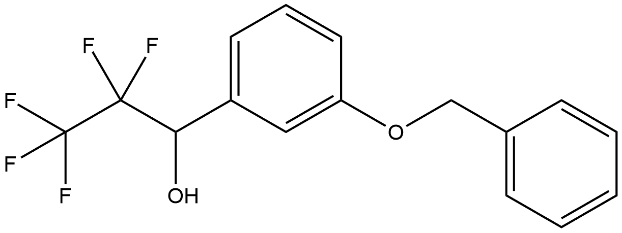 α-(1,1,2,2,2-Pentafluoroethyl)-3-(phenylmethoxy)benzenemethanol 结构式