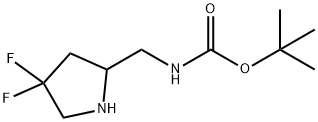 tert-butyl
N-[(4,4-difluoropyrrolidin-2-yl)methyl]carbamate 结构式