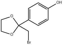 Phenol, 4-[2-(bromomethyl)-1,3-dioxolan-2-yl]- 结构式