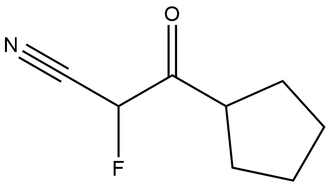 3-环戊基-2-氟-3-氧代丙腈 结构式