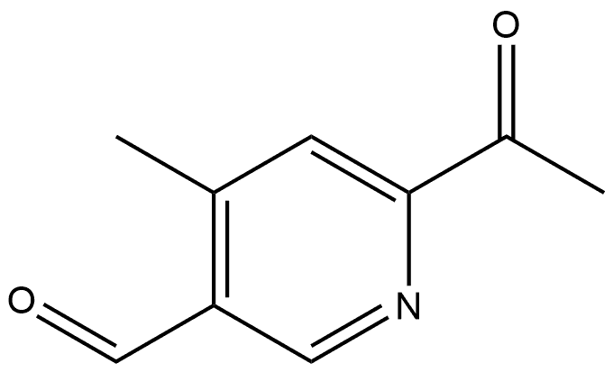 6-乙酰基-4-甲基烟醛 结构式