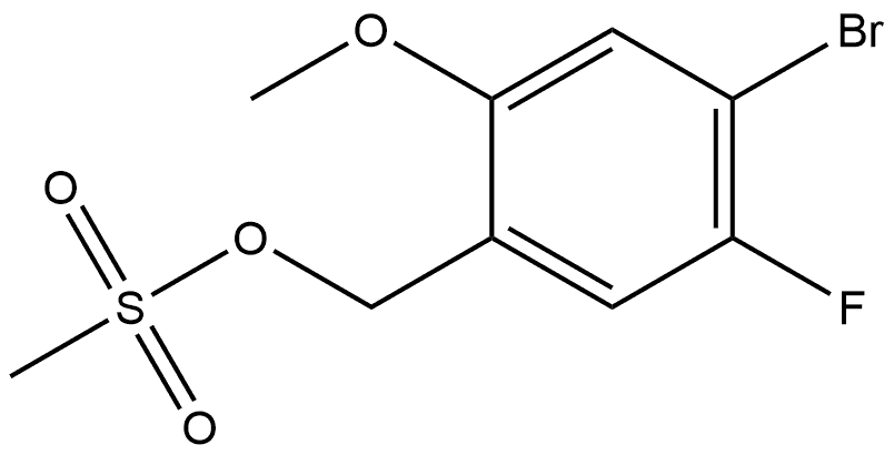 Benzenemethanol, 4-bromo-5-fluoro-2-methoxy-, 1-methanesulfonate 结构式