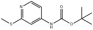 4-(BOC-氨基)-2-甲硫基吡啶 结构式