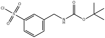 tert-butyl
N-{[3-(chlorosulfonyl)phenyl]methyl}carbamate 结构式