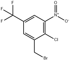 1-(Bromomethyl)-2-chloro-3-nitro-5-(trifluoromethyl)benzene 结构式