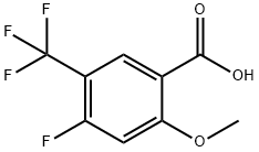 4-Fluoro-2-methoxy-5-(trifluoromethyl)benzoic acid 结构式