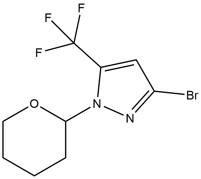 3-溴-1-(四氢-2H-吡喃-2-基)-5-(三氟甲基)-1H-吡唑 结构式