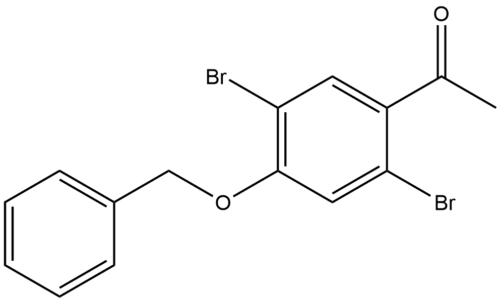 1-[2,5-Dibromo-4-(phenylmethoxy)phenyl]ethanone 结构式