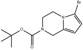 Pyrrolo[1,2-a]pyrazine-2(1H)-carboxylic acid, 6-bromo-3,4-dihydro-, 1,1-dimethylethyl ester 结构式