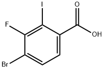 4-溴-3-氟-2-碘苯甲酸 结构式