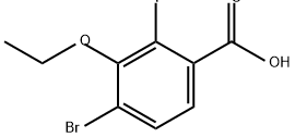 4-溴-3-乙氧基-2-氟苯甲酸 结构式