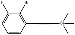 2-Bromo-3-fluorophenylacetylene, TMS protected 结构式