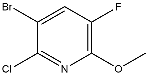 3-溴-2-氯-5-氟-6-甲氧基吡啶 结构式