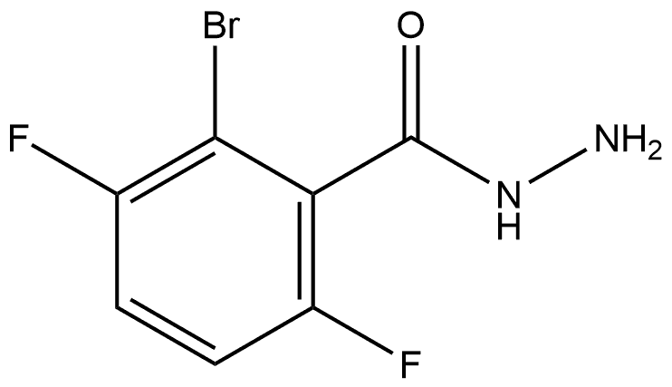 2-Bromo-3,6-difluorobenzoic acid hydrazide 结构式