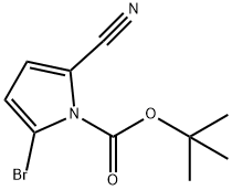 tert-Butyl 2-bromo-5-cyano-1H-pyrrole-1-carboxylate 结构式