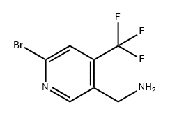(6-溴-4-(三氟甲基)吡啶-3-基)甲胺 结构式