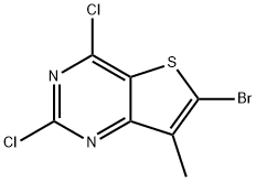 6-BROMO-2,4-DICHLORO-7-METHYLTHIENO[3,2-D]PYRIMIDINE 结构式