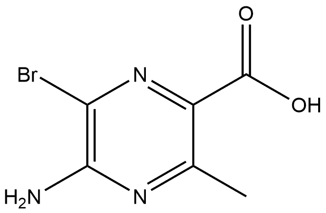 5-氨基-6-溴-3-甲基吡嗪-2-羧酸 结构式
