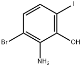 2-Amino-3-bromo-6-iodophenol 结构式