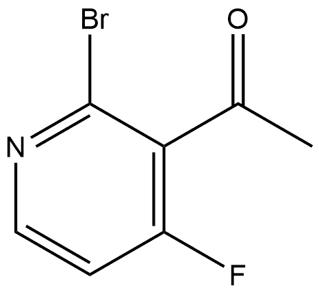 1-(2-溴-4-氟吡啶-3-基)乙-1-酮 结构式