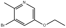 3-Bromo-5-ethoxy-2-methylpyridine 结构式