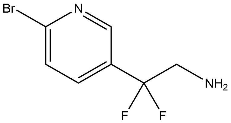 2-(6-溴吡啶-3-基)-2,2-二氟乙-1-胺 结构式