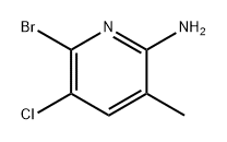 6-溴-5-氯-3-甲基吡啶-2-胺 结构式