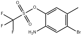 2-Amino-4-bromo-5-methylphenyl trifluoromethanesulphonate 结构式