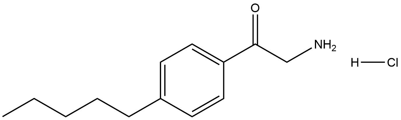 2-氨基-1-(4-戊基苯基)乙酮盐酸盐 结构式