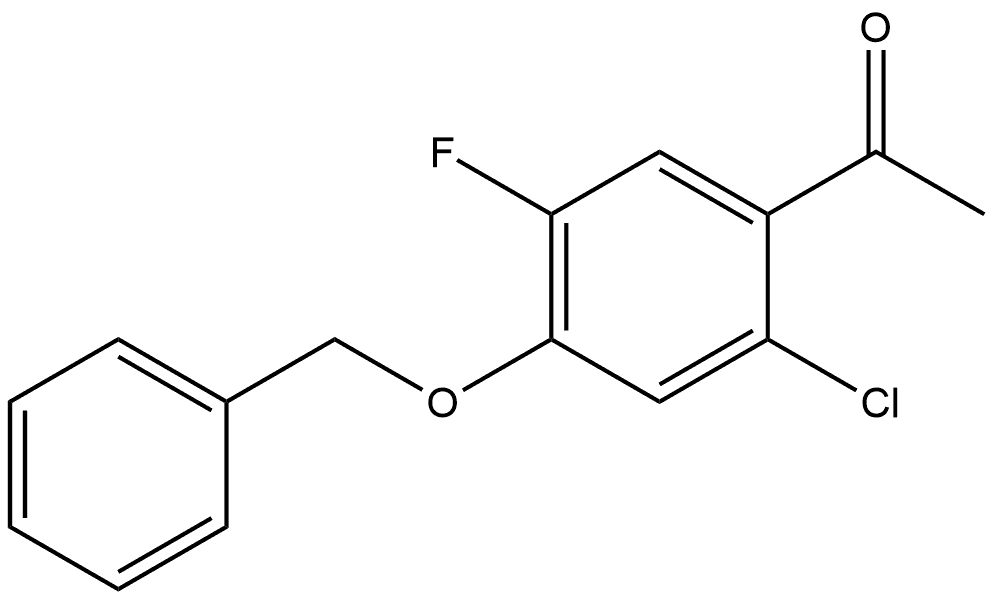 1-[2-Chloro-5-fluoro-4-(phenylmethoxy)phenyl]ethanone 结构式