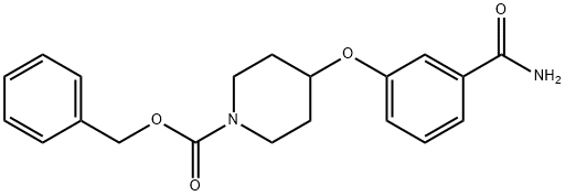 Benzyl 4-(3-carbamoylphenoxy)piperidine-1-carboxylate 结构式