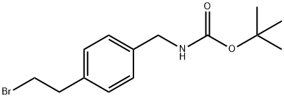 Carbamic acid, N-[[4-(2-bromoethyl)phenyl]methyl]-, 1,1-dimethylethyl ester 结构式