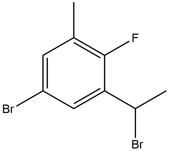 5-bromo-1-(1-bromoethyl)-2-fluoro-3-methylbenzene 结构式